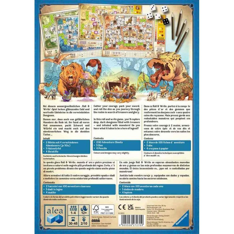 Gesellschaftsspiel - Dungeons: Dice and Danger - Ravensburger