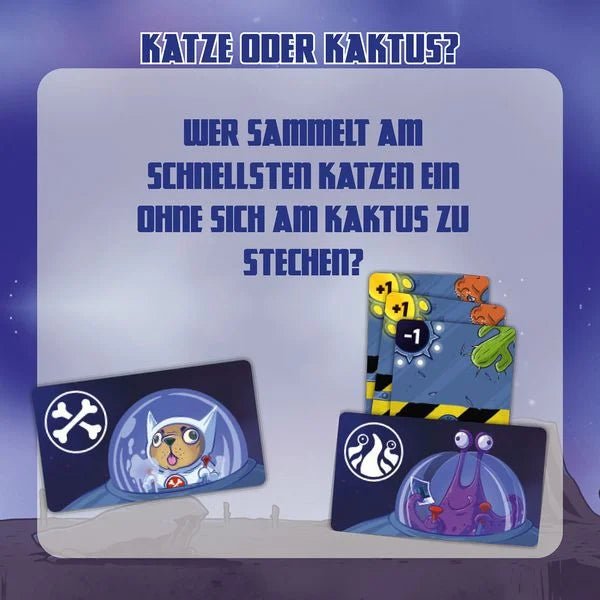 Mitbringspiel in Magnetbox mit lustigem Ufo-Thema und Spielkarten