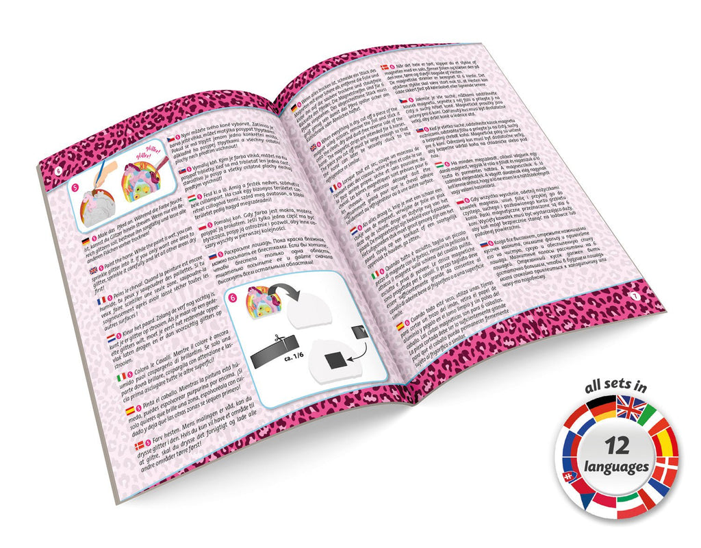 LENA Bastelset zum Gießen von Pferdemotiven aus Gips mit Farben und Werkzeug
