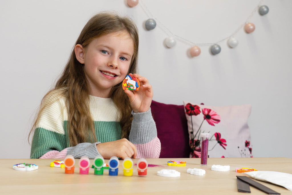 Bastelset Pferde-Magnete aus Gips zum Bemalen, perfekt für Kinder ab 8 Jahren
