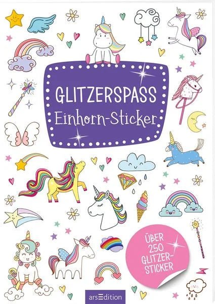 Glitzer Spass, Einhorn - Sticker - Ars Edition