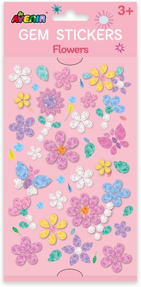 Avenir Blumen Edelstein Sticker für Kinder mehrfarbig