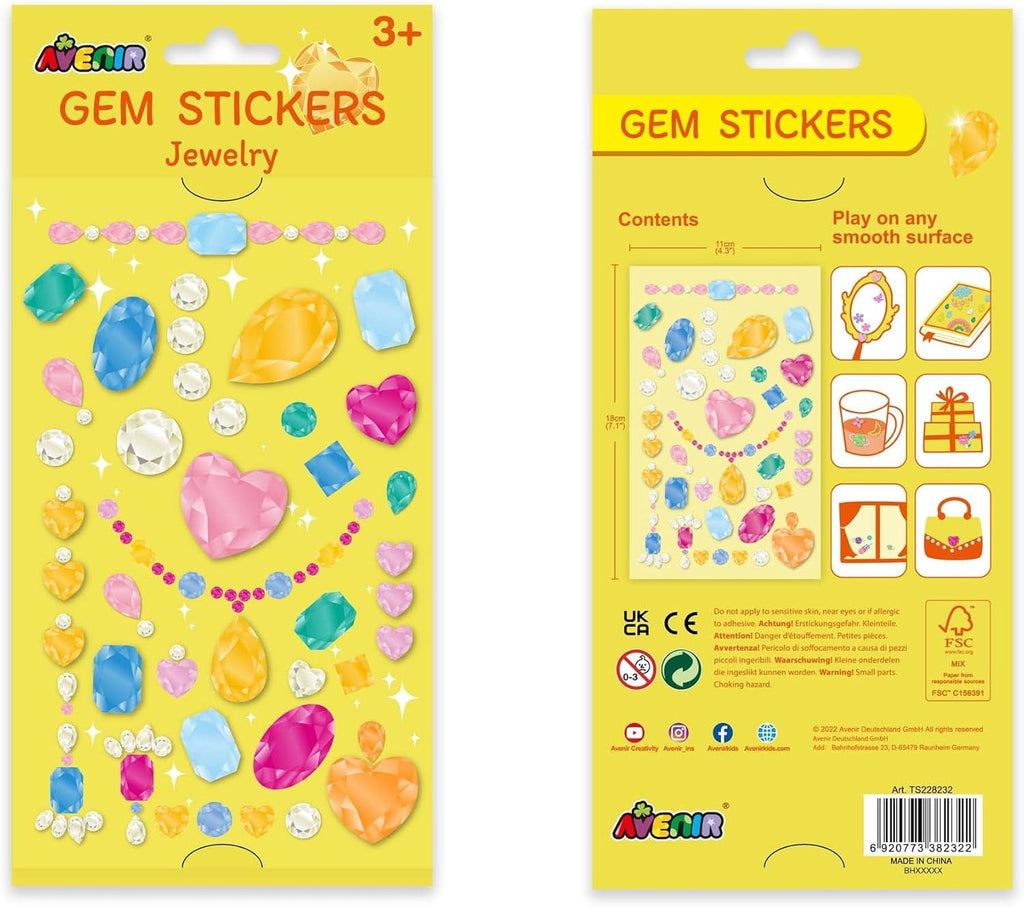 Glitzer Stickerbogen Schmuck für kreative Kinder