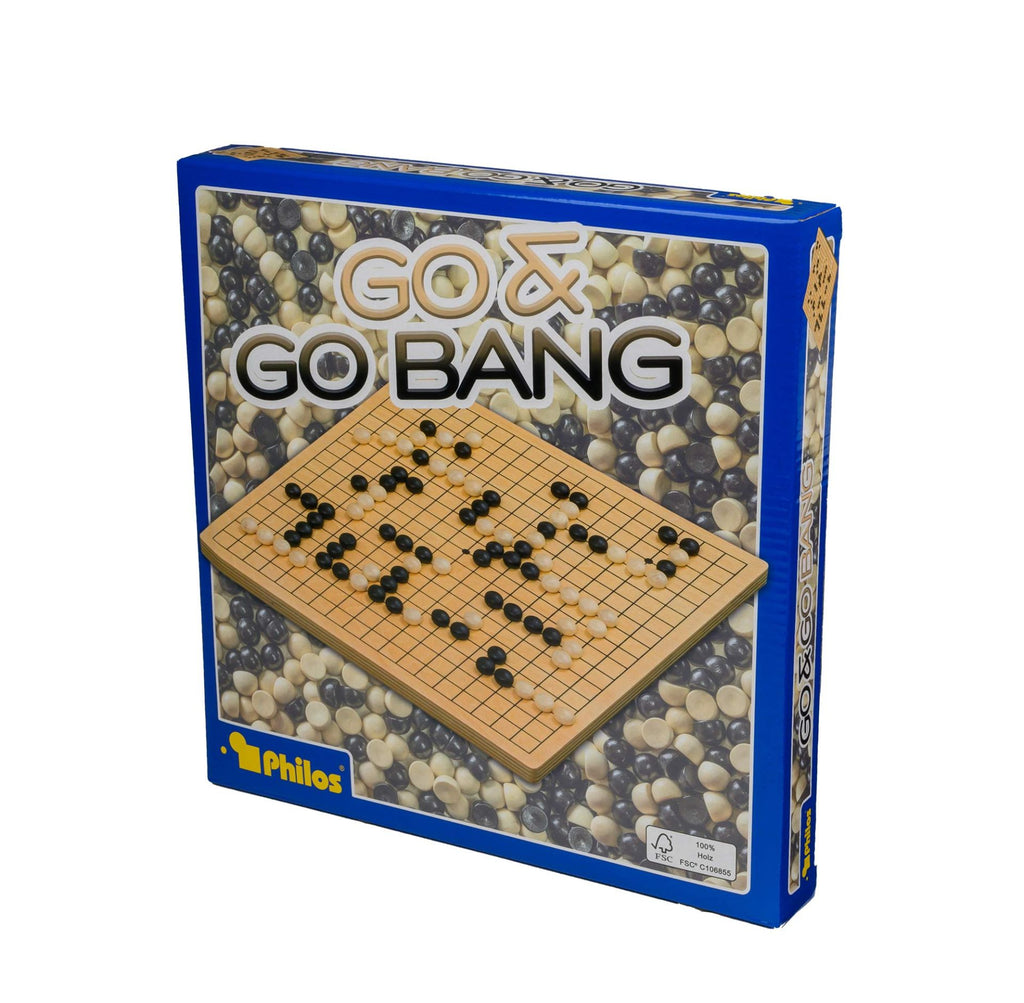 Go & Go Bang  Spiel Standard auf Holzbrett mit Spielsteinen, klassisches Strategiespiel