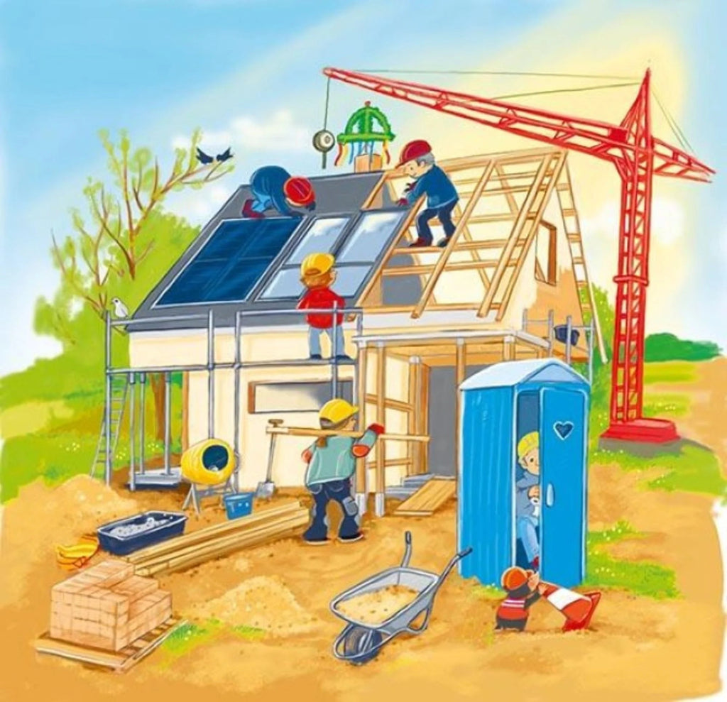 Lernpuzzle Wir bauen ein Haus von goki – Spielzeug ab 3 Jahren
