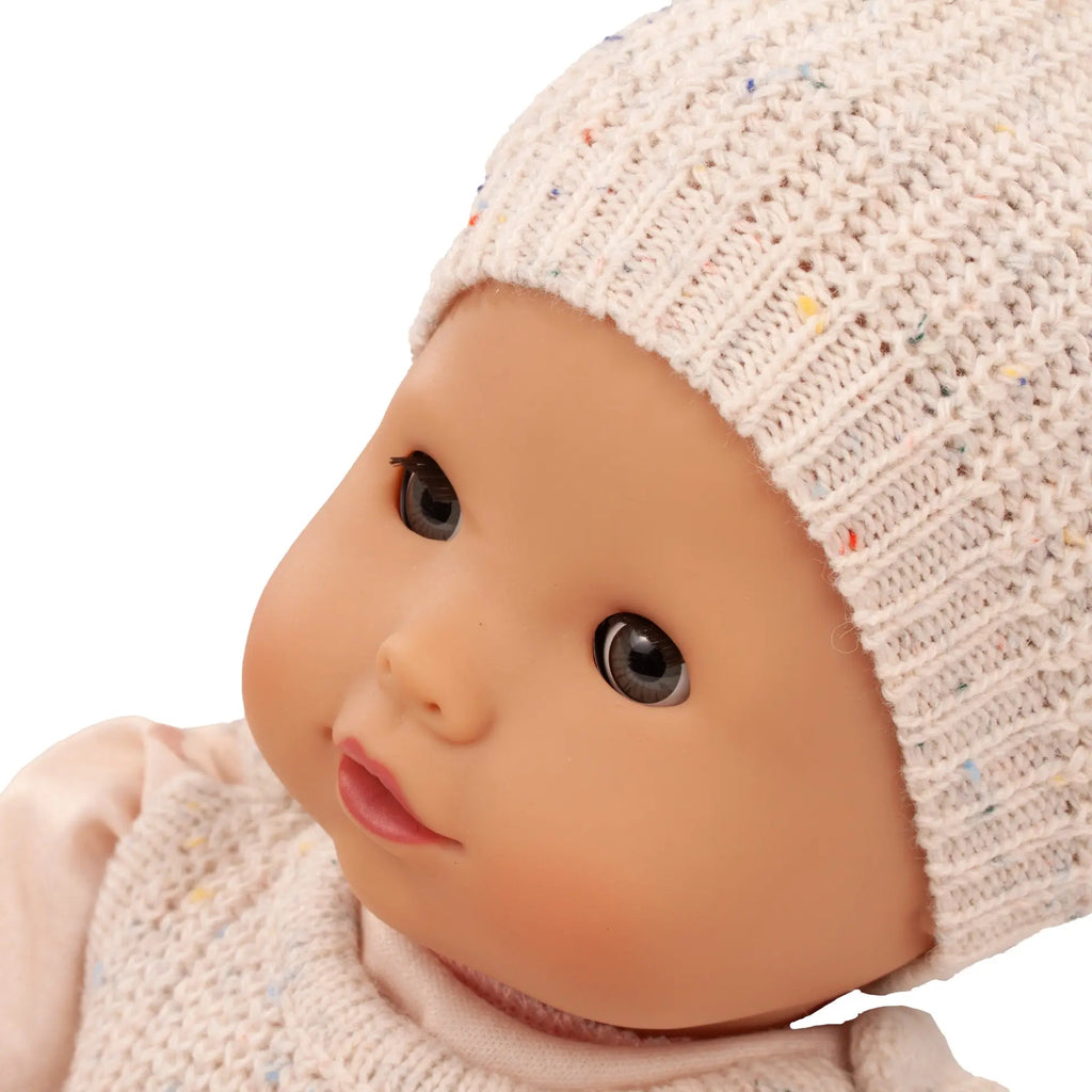 Götz Babypuppe Maxy Muffin mit Schlafaugen und Strickoutfit
