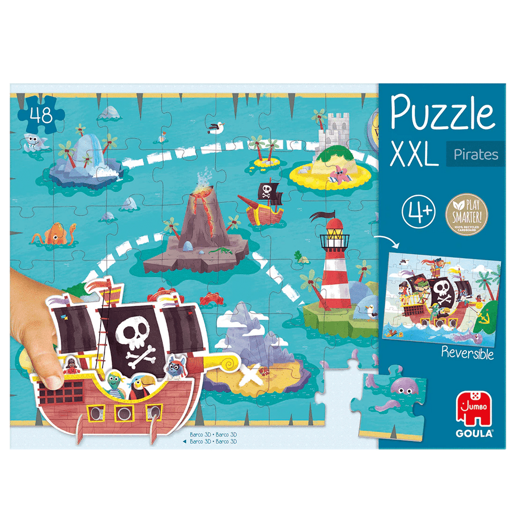 Rückseite mit Schatzkarte – Lernspiel für kleine Entdecker
