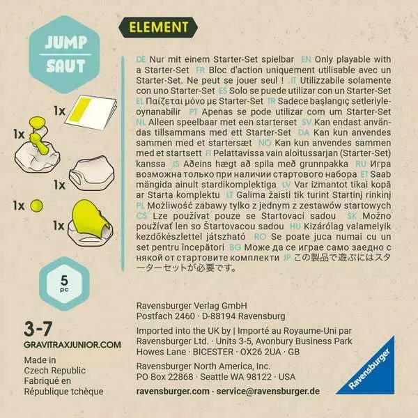 GraviTrax Junior Jump Element aus Holz-Biokunststoff ab 3 Jahren
