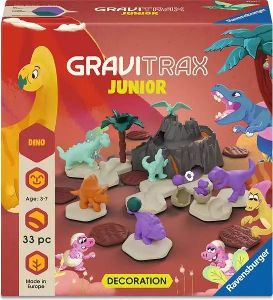 Kugelbahn Erweiterung GraviTrax Dino Welt ab 3 Jahre Holz-Biokunststoff