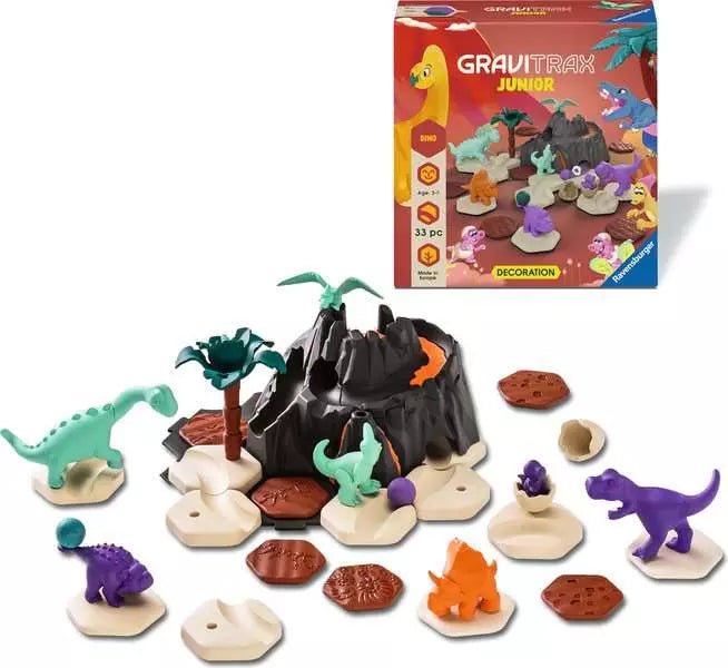 GraviTrax Junior Dino Erweiterung mit Vulkan und Figuren ab 3 Jahren