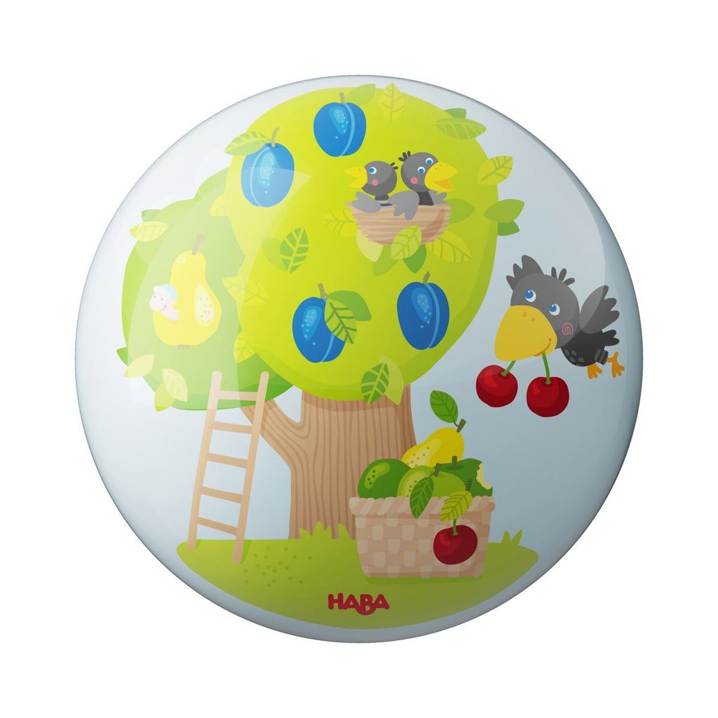 HABA Ball Obstgarten 14 cm für Kinder, robust und leicht aufpumpbar