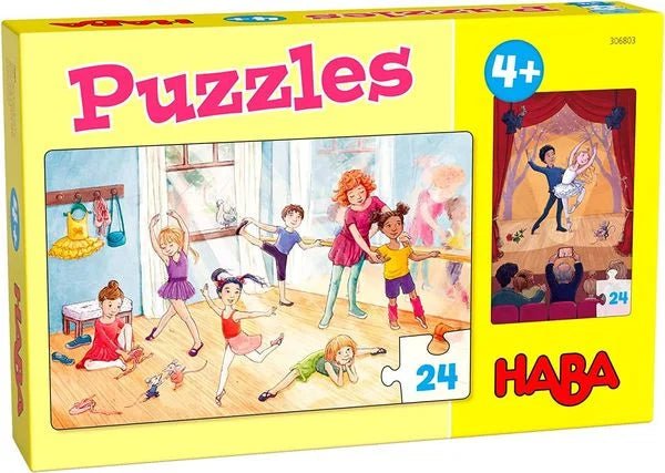 HABA - Ballerina, Kinder - Puzzle, 2x24 Teile - Haba