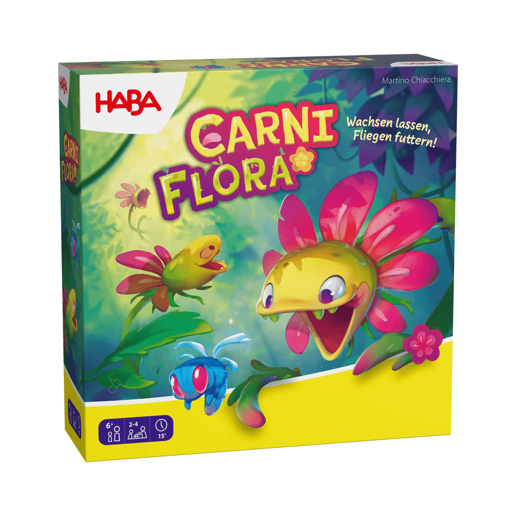 HABA Carni Flora Wachsen lassen Spiel auf Tisch – Legespiel ab 6 Jahren