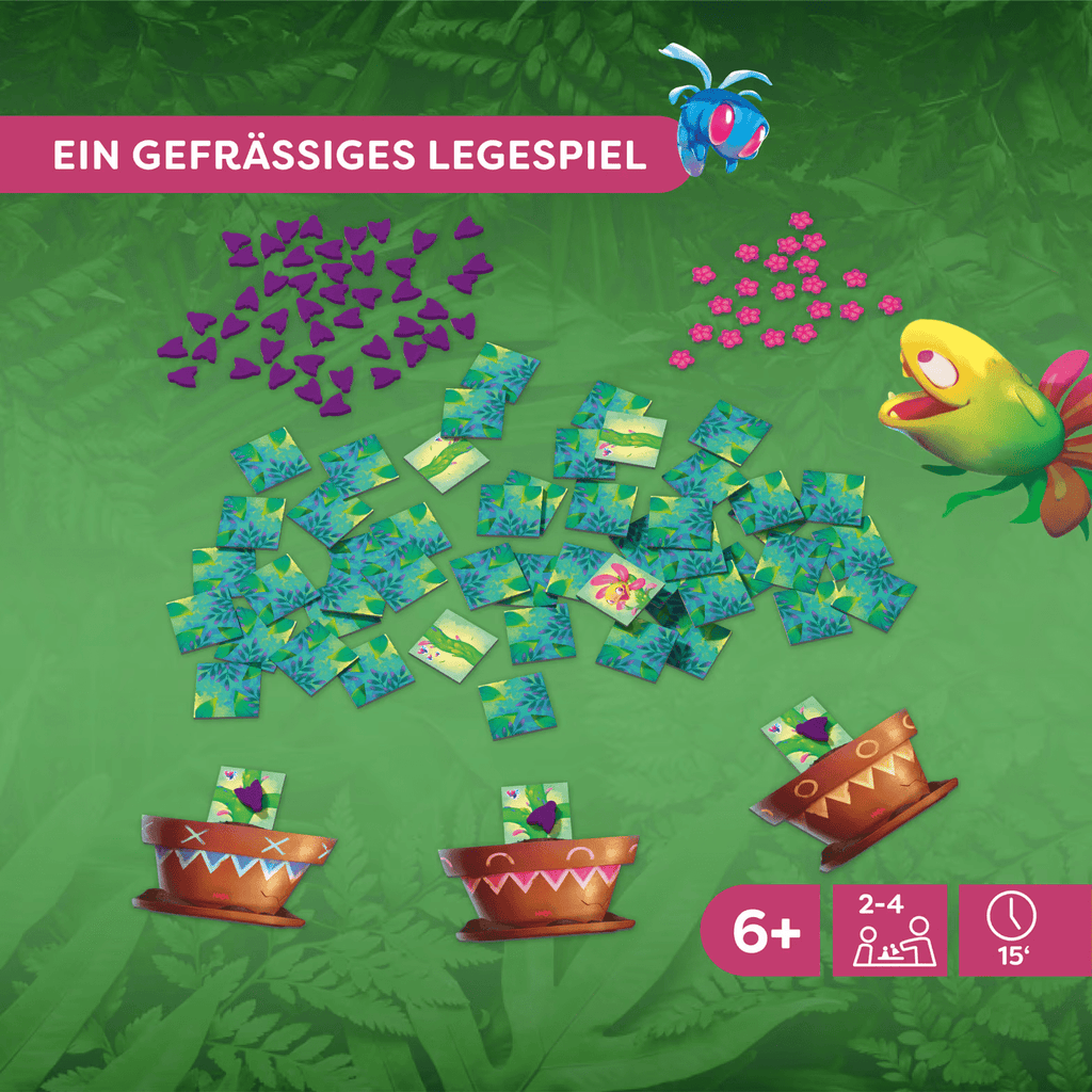 Detailaufnahme HABA Carni Flora mit Holzfliegen
