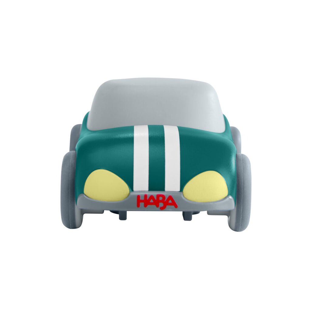 HABA Cars Grüner Rennflitzer mit Schwungmotor aus Recyclingkunststoff