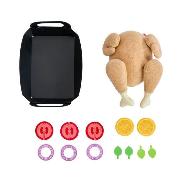 Stoff Kochspielzeug Brathähnchen von HABA mit Klettteilen für spielerisches Zerlegen und Servieren