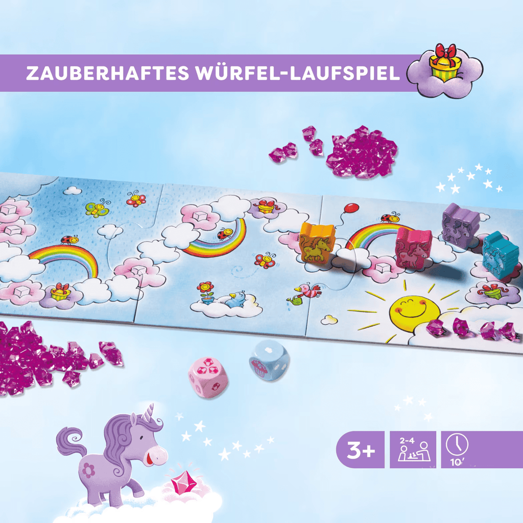 Einhorn Glitzerglück Brettspiel mit Kristallen ab 3 Jahre HABA
