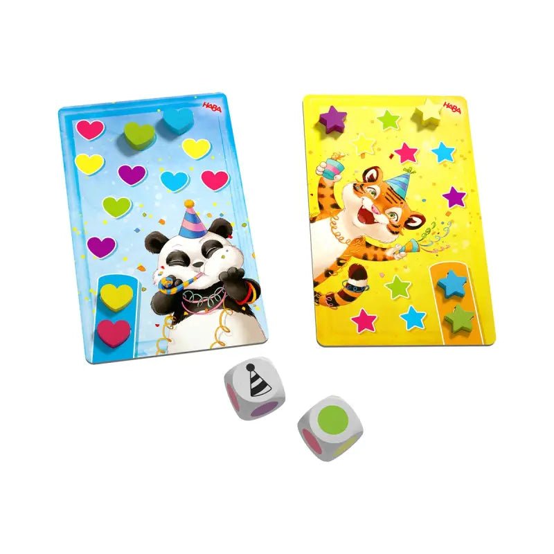 Bunte Holzteile in Herz-, Stern- und Blumenform – Lernspiel ab 3 Jahren
