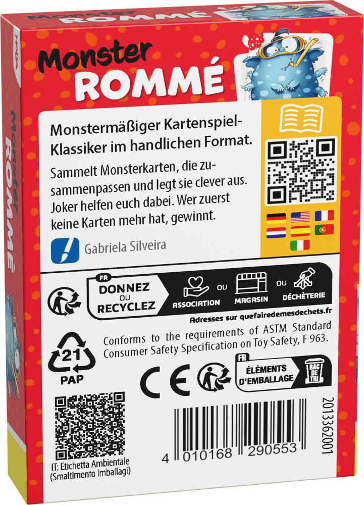 Kinder Kartenspiel HABA Monster Rommé mit 54 Karten
