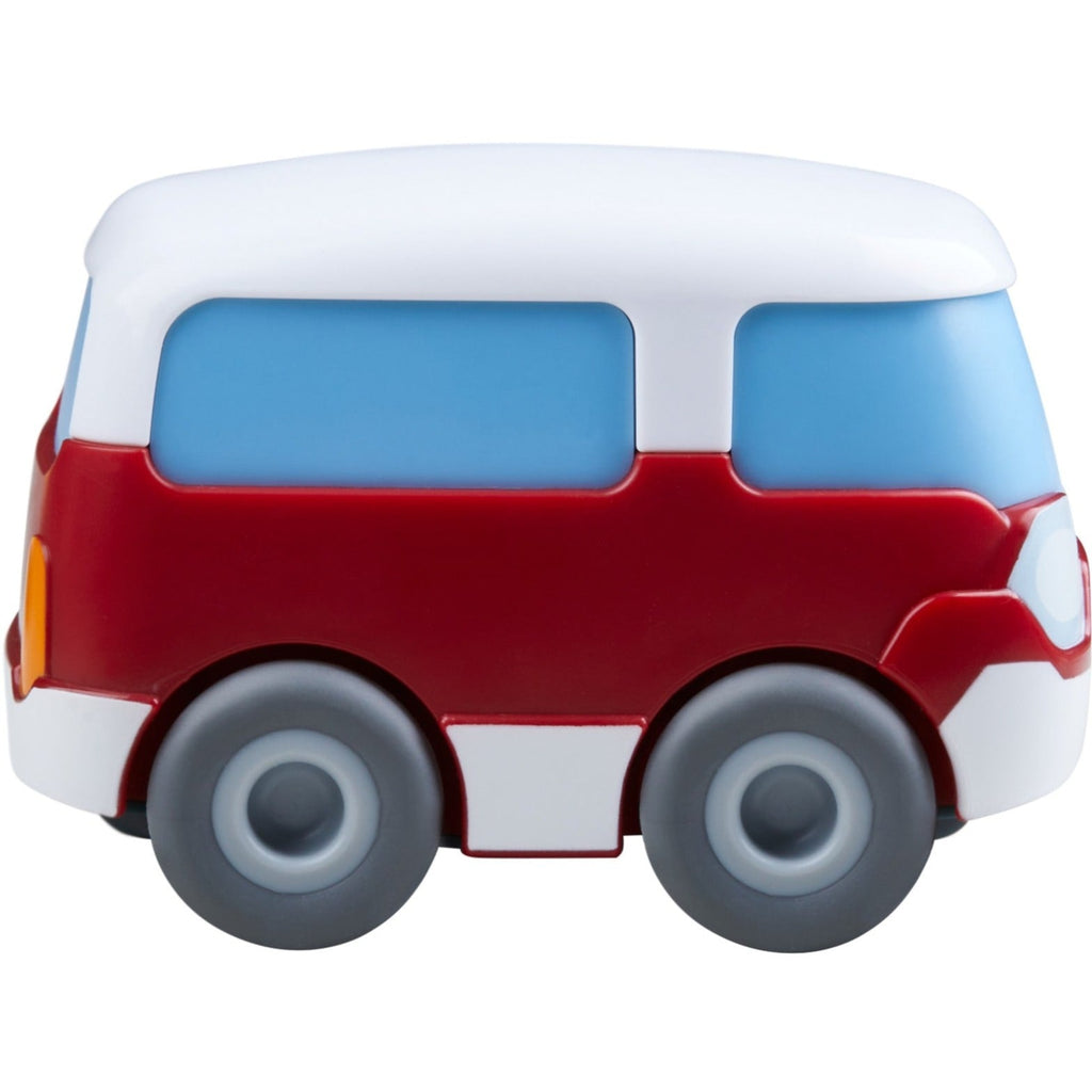 HABA Kullerbü Roter Bus mit Schwungmotor für Kinder ab 2