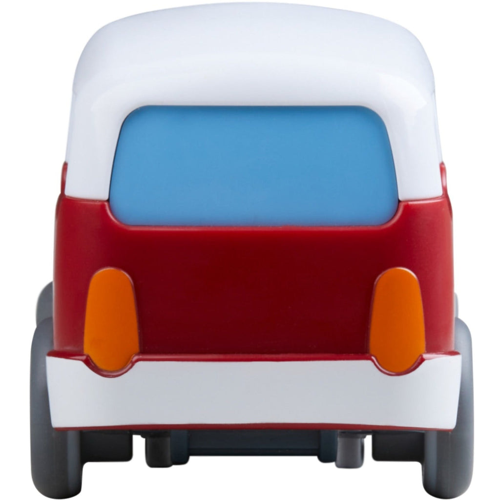 HABA Kullerbü Roter Bus mit Schwungmotor für Kinder ab 2