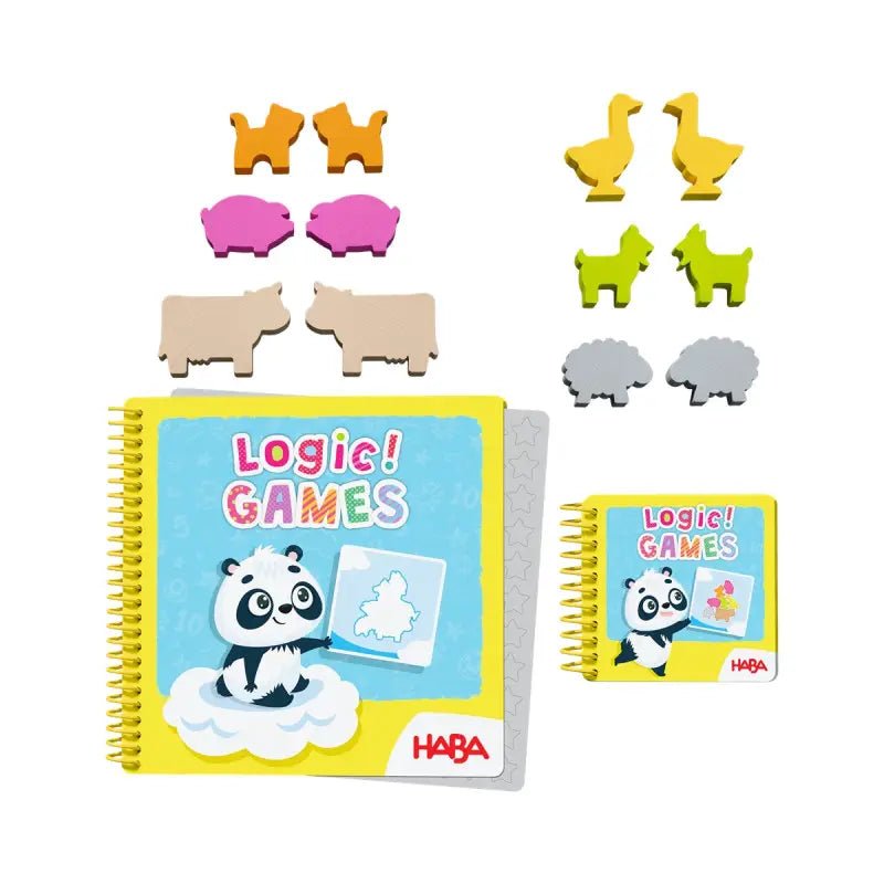 HABA Logikspiel für Kinder ab 6 Jahren auf weißem Tisch
