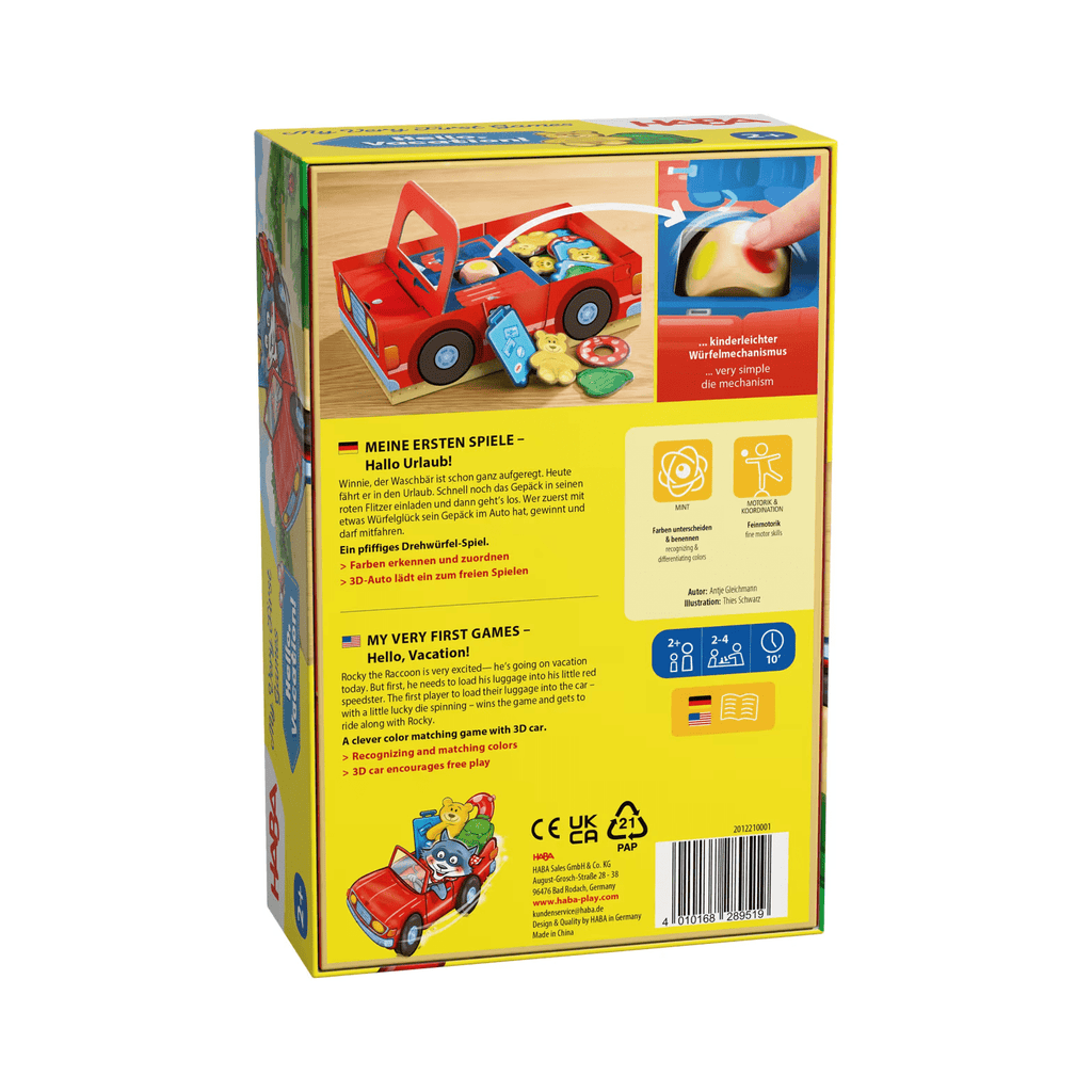 Meine ersten Spiele Hallo Urlaub von HABA auf weißem Tisch
