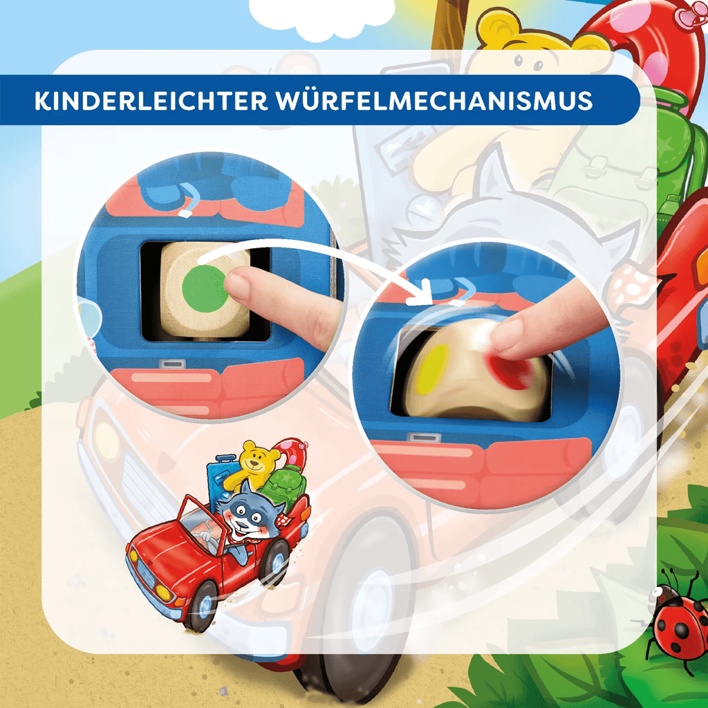 HABA Würfelspiel mit Auto und buntem Gepäck
