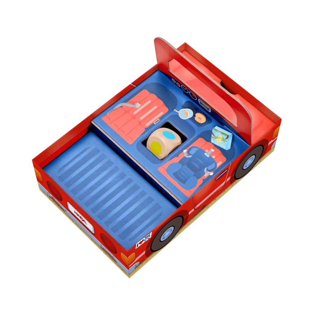 HABA Lernspiel ab 2 Jahren mit 3D-Auto aus Pappe
