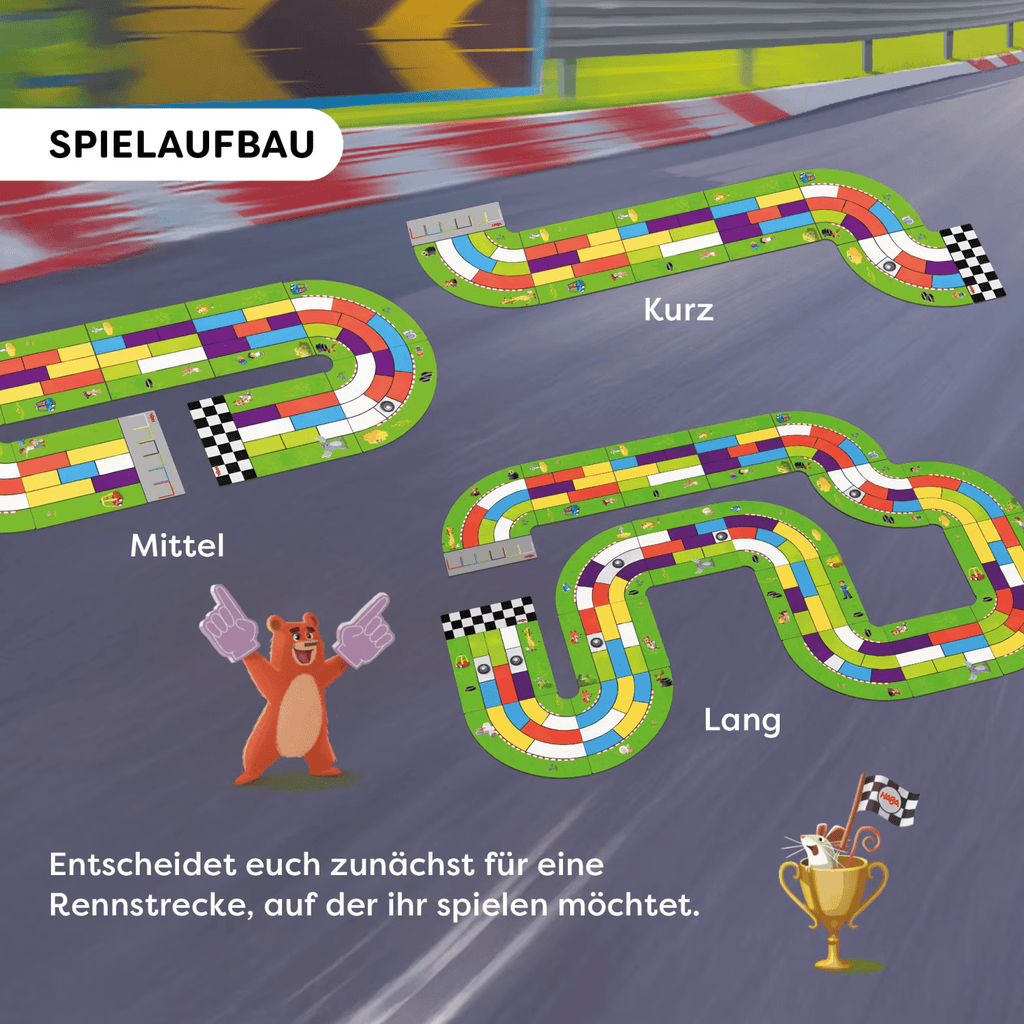 HABA Monza Autorennspiel mit Farbwürfeln für 2–6 Kinder ab 5 Jahren