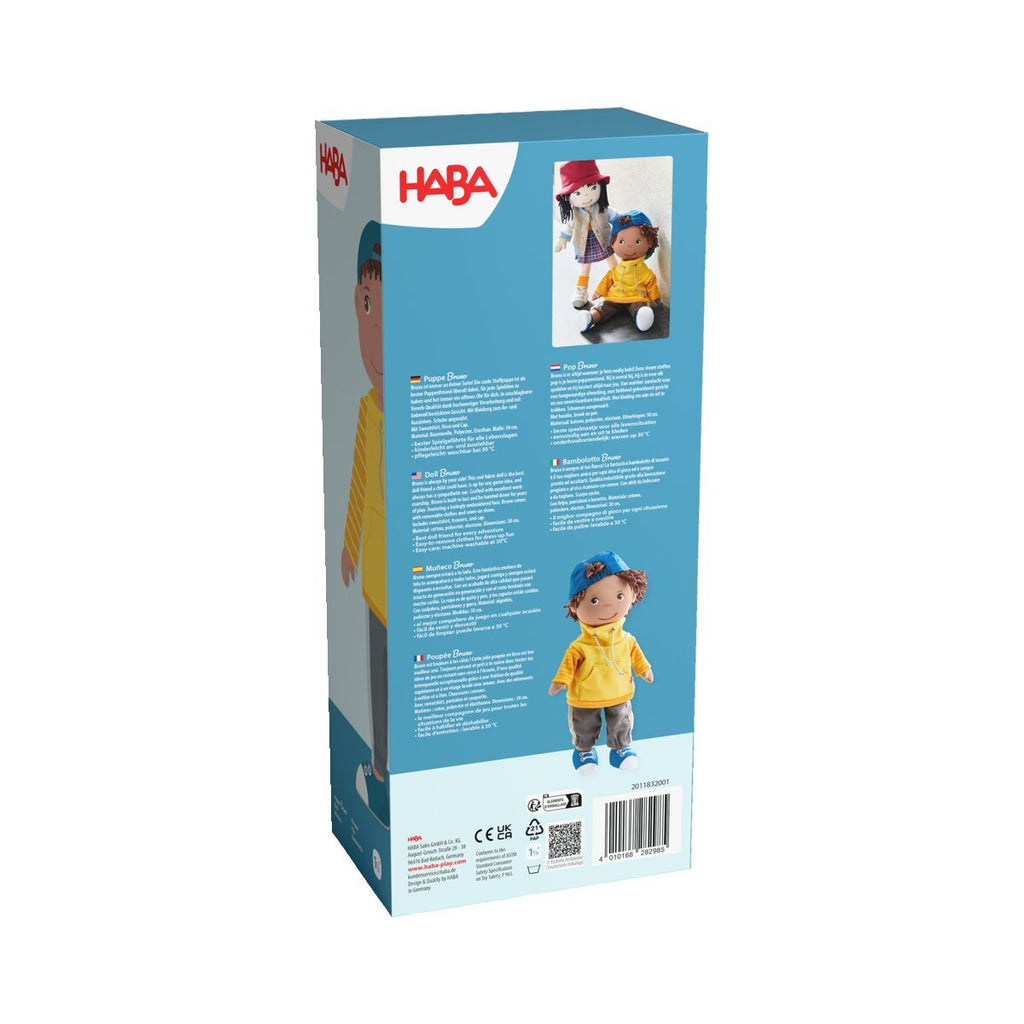HABA Stoffpuppe Bruno – weicher Puppenfreund ab 18 Monaten