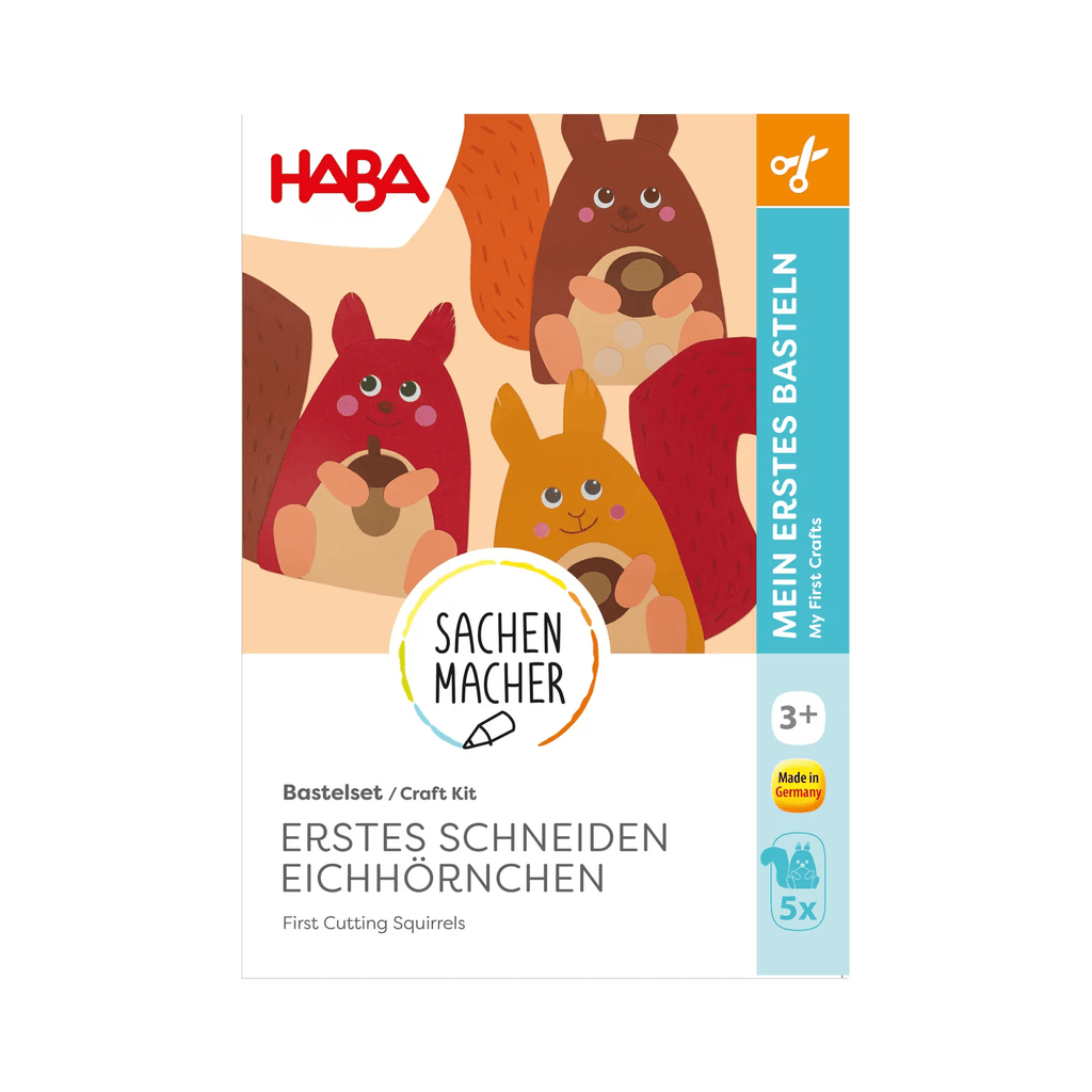 Herbstbasteln mit HABA – Eichhörnchen ausschneiden ab 3
