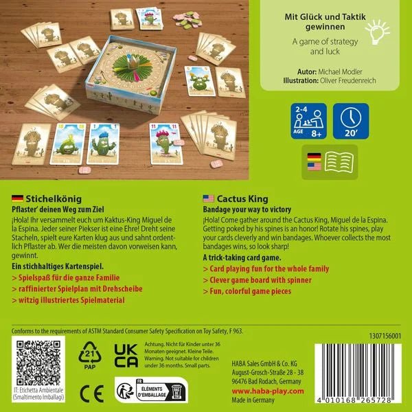 HABA Stichelkönig Kartenspiel mit Drehscheibe für 2–4 Personen