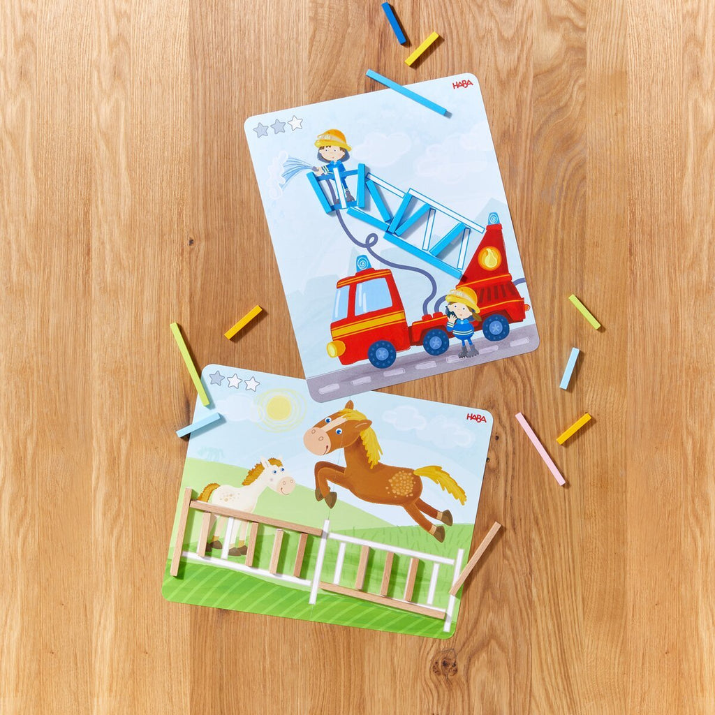 HABA Stabix Zuordnungsspiel – buntes Lernspiel mit Holzstäbchen
