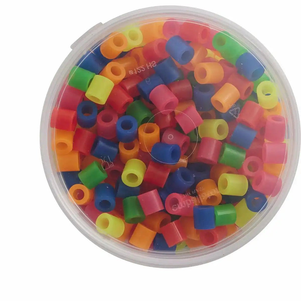 Hama Bügelperlen Maxi Neon Mix 600 Stück Dose für leuchtende Bastelmotive