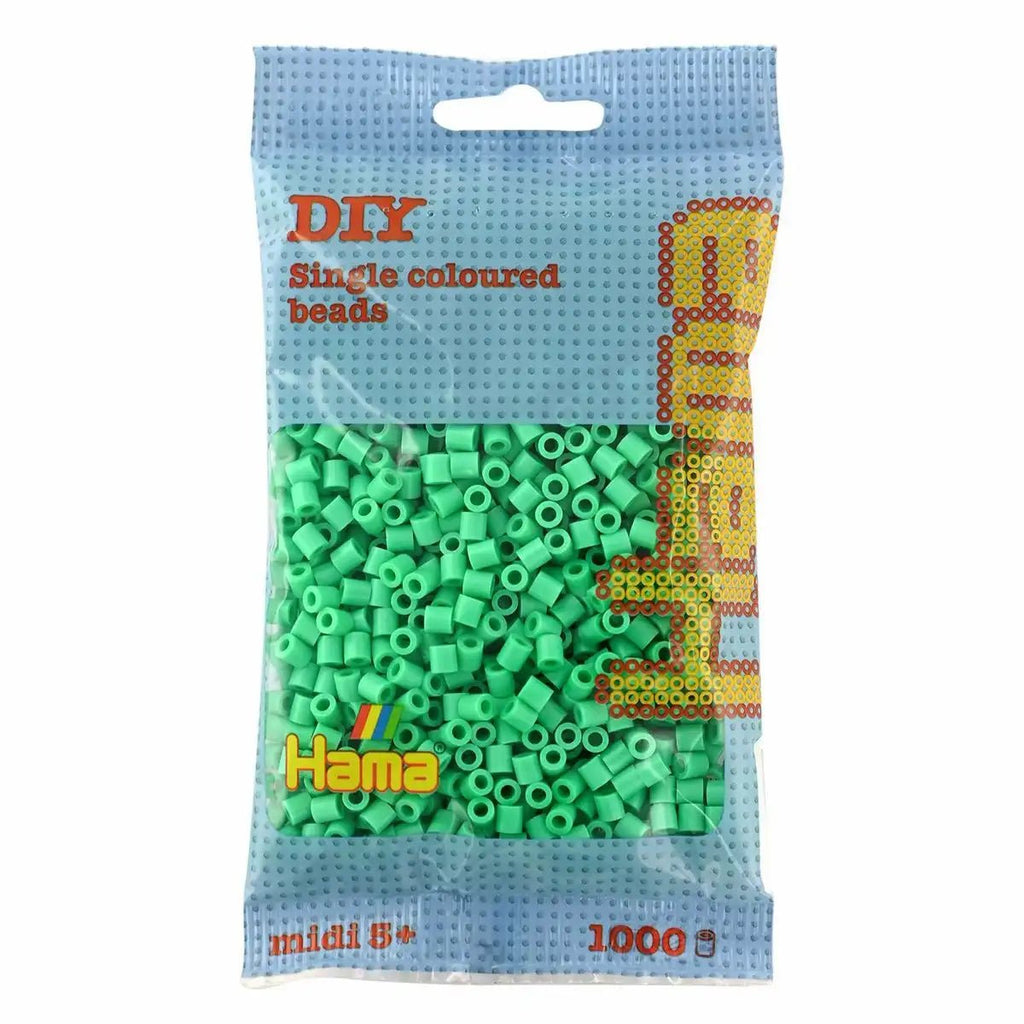 Hama Bügelperlen Midi hellgrün 1000 Stück Beutel für frische Naturmotive