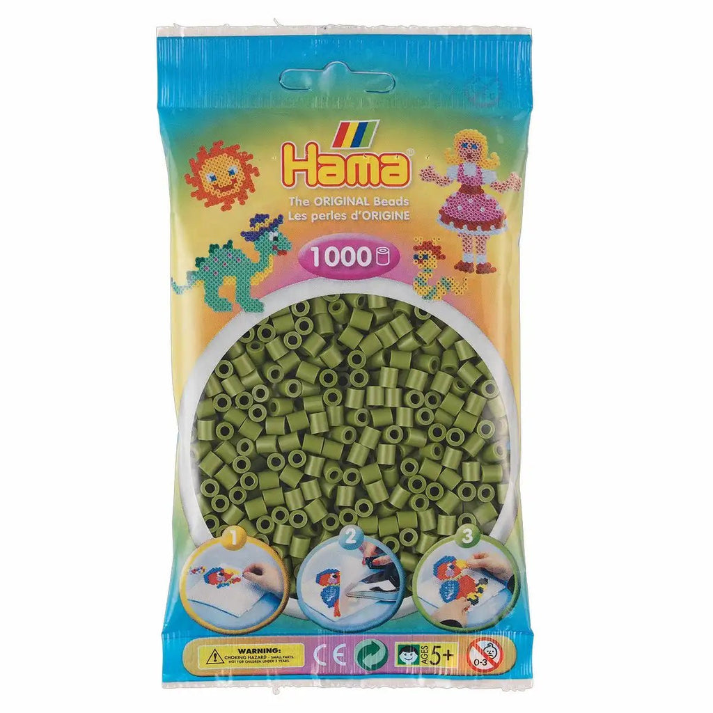 Hama Bügelperlen olive hell 1000 Stück Beutel für Naturmotive