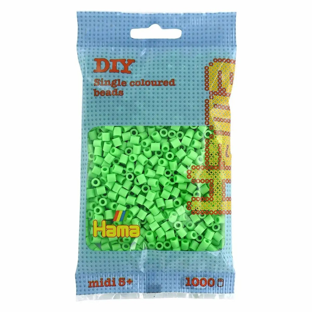 Hama Bügelperlen Midi pastellgrün 1000 Stück Beutel für zarte Motive