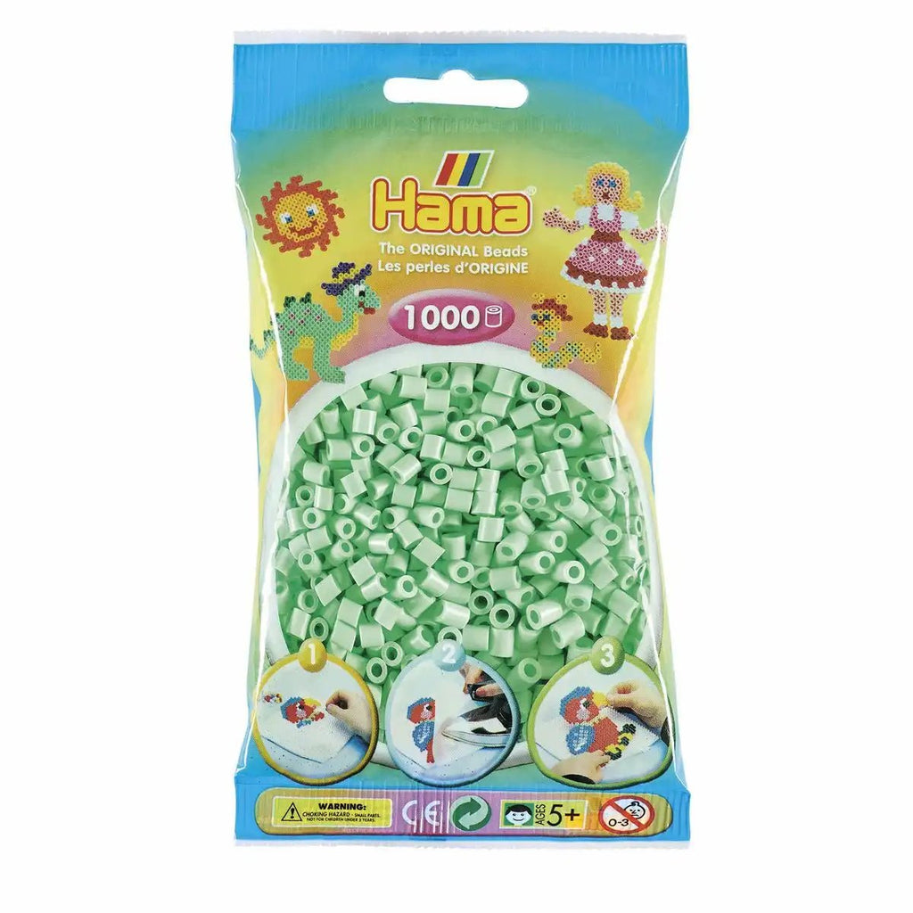 Hama Bügelperlen Midi pastellmint 1000 Stück Beutel für zarte Bastelmotive