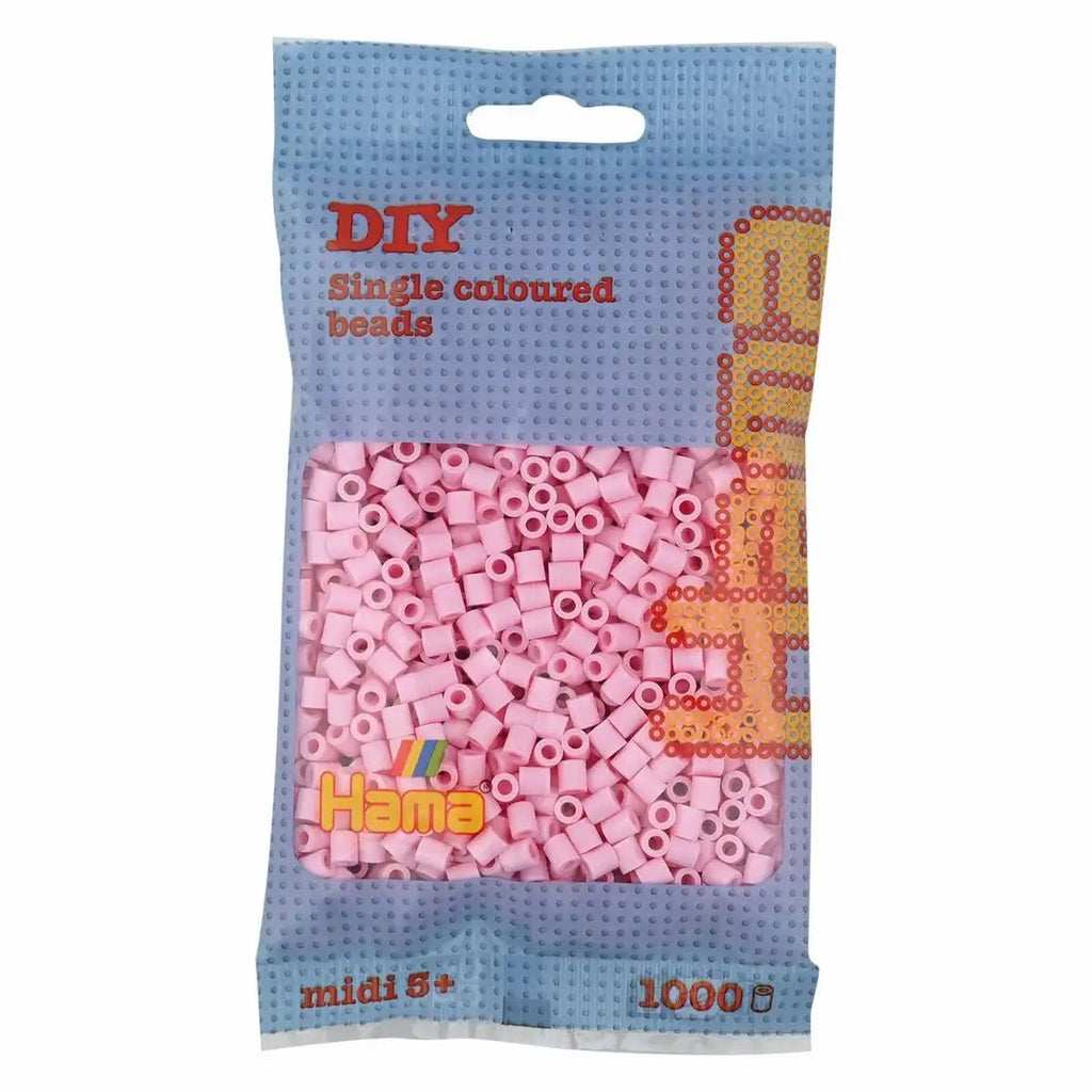 Hama Bügelperlen Midi pastellrosa 1000 Stück Beutel für zarte Motive