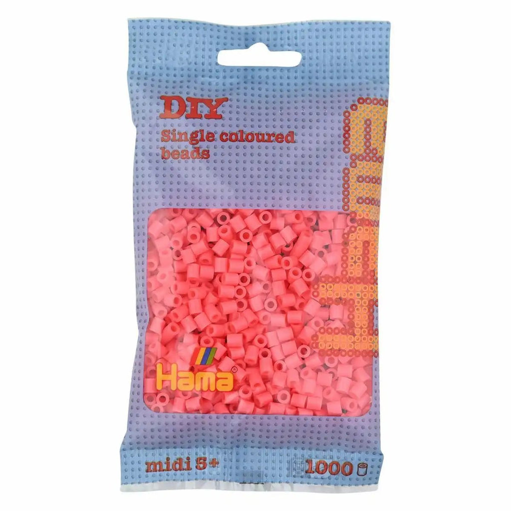 Hama Bügelperlen Midi pastellrot 1000 Stück Beutel für sanfte Motive