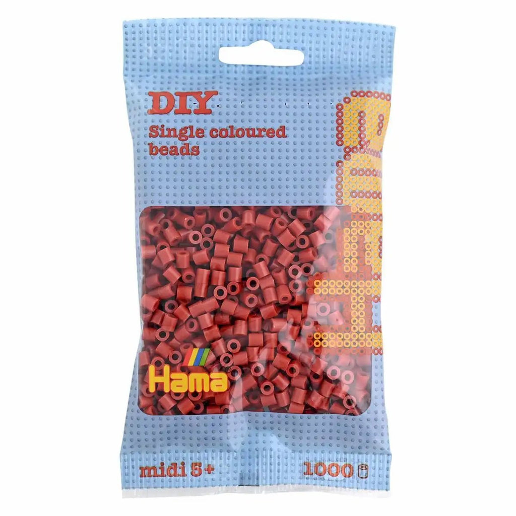 Hama Bügelperlen Midi rotbraun 1000 Stück Beutel für Naturmotive