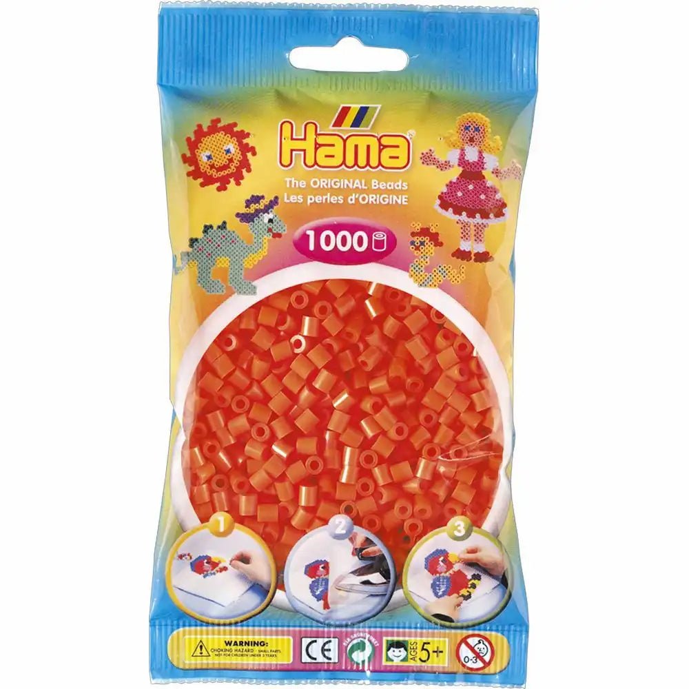 Hama Bügelperlen Orange 1000 Stück Nachfüllbeutel für Kinder ab 5