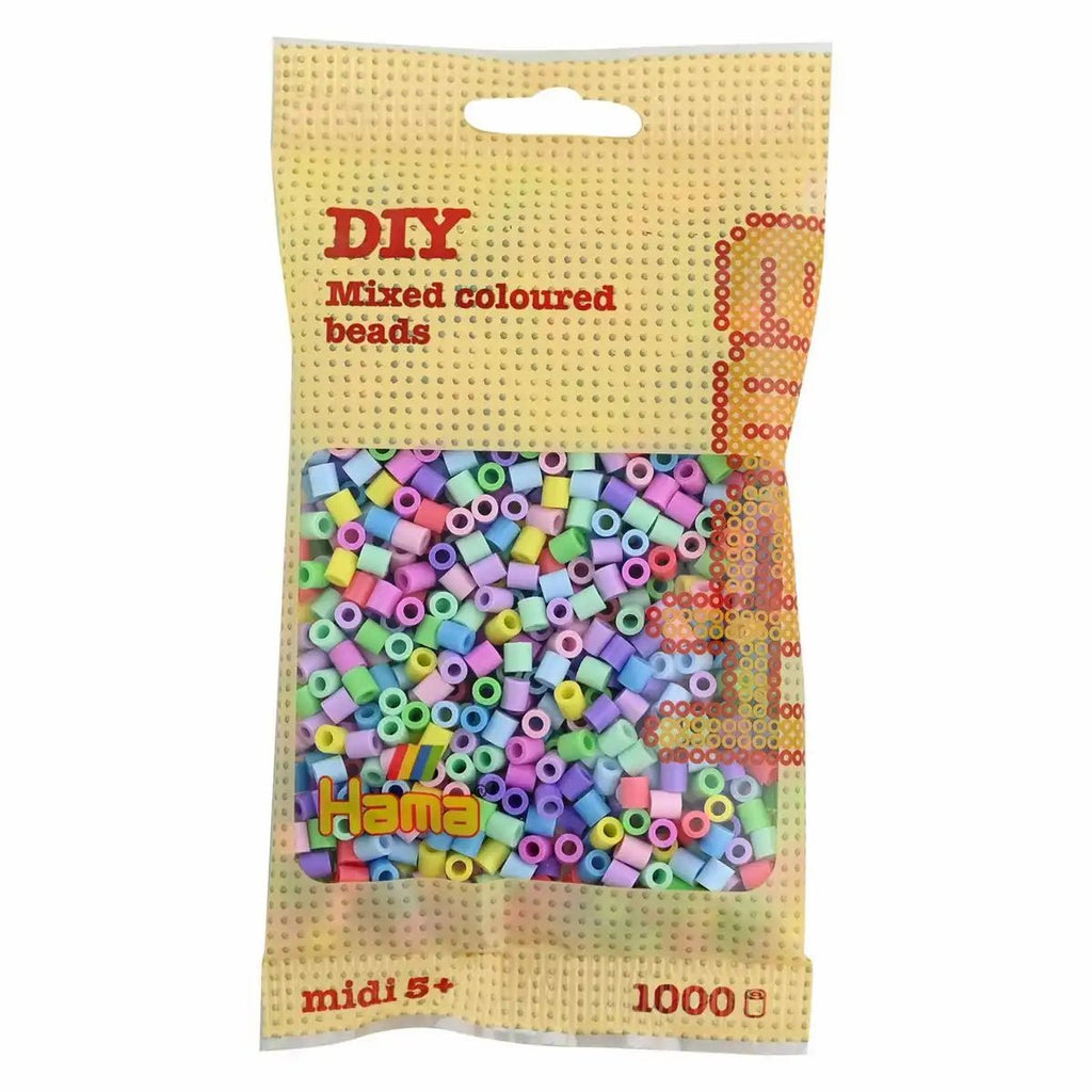 Hama Bügelperlen Pastell Mix 1000 Stück Nachfüllbeutel für Kinder ab 5
