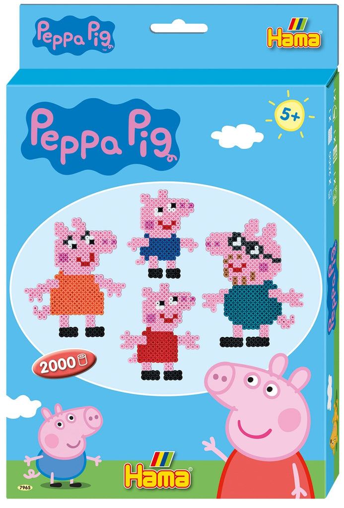 Hama Peppa Pig Set mit 2000 Bügelperlen & großer Stiftplatte ab 5 Jahren