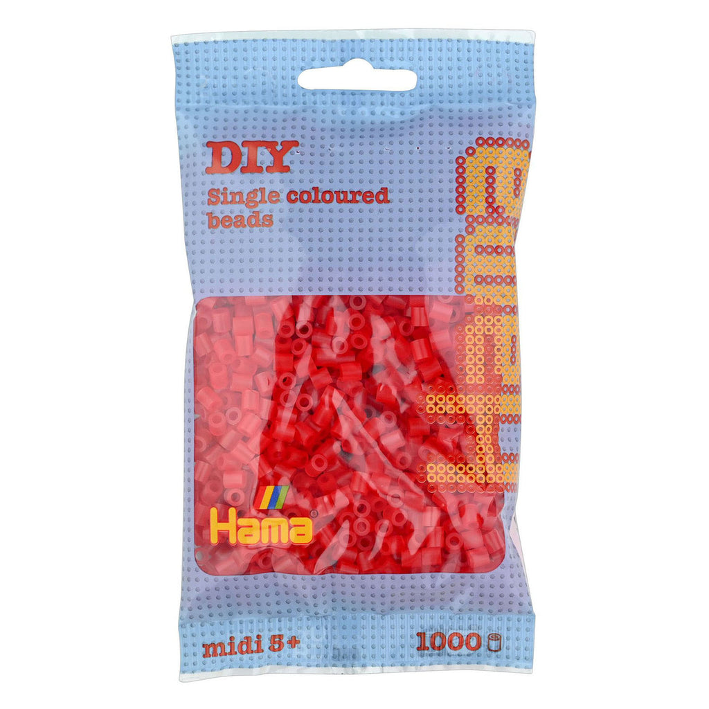 Hama Bügelperlen Transparent Rot – 1000 Midi-Perlen für Kinder ab 5 Jahren