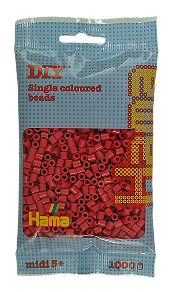 Hama Beutel mit 1000 Bügelperlen Kirschrot Nachfüllpackung
