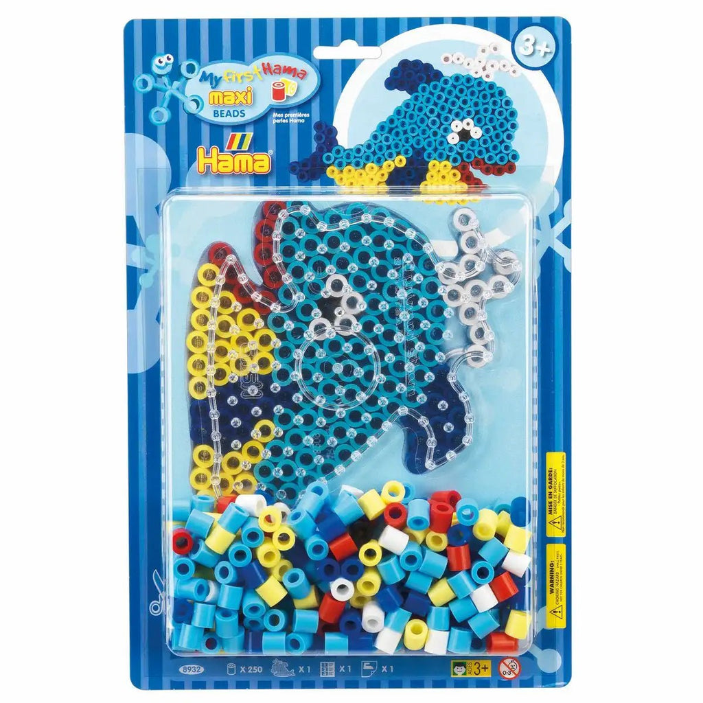 Hama Maxi Bügelperlen Wal – 250 Perlen & Stiftplatte für Kinder ab 3 Jahren