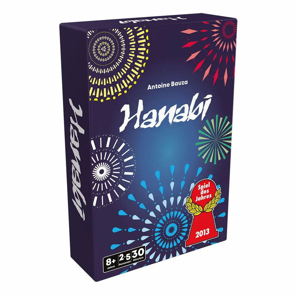 Verpackung Hanabi Kartenspiel von Abacusspiele – kooperatives Spiel ab 8 Jahren
