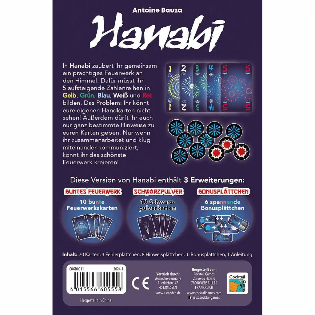 Kartenspiel Hanabi mit neuem Design und Erweiterungen
